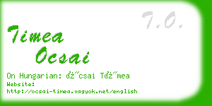 timea ocsai business card